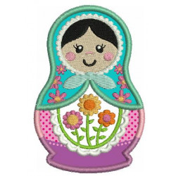 Stickmuster Matroschka Appli